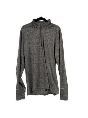 Nike Dri-Fit Element 1/2 Zip Gray Running Pullover Shirt Men's Size‎ L